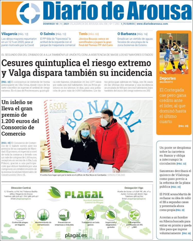 Portada de Diario de Arousa (España)