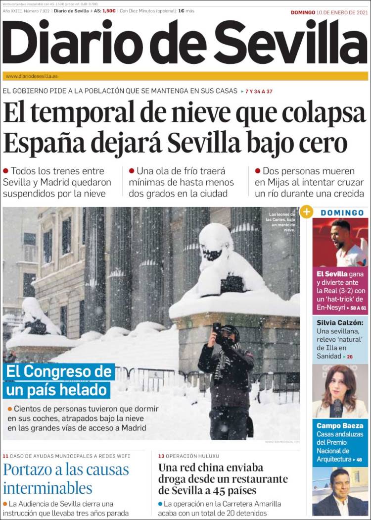 Portada de Diario de Sevilla (España)