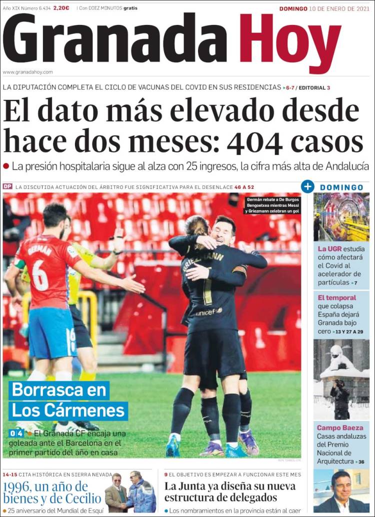 Portada de Granada Hoy (Spain)