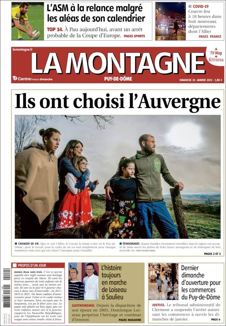 Portada de La Montagne (Francia)