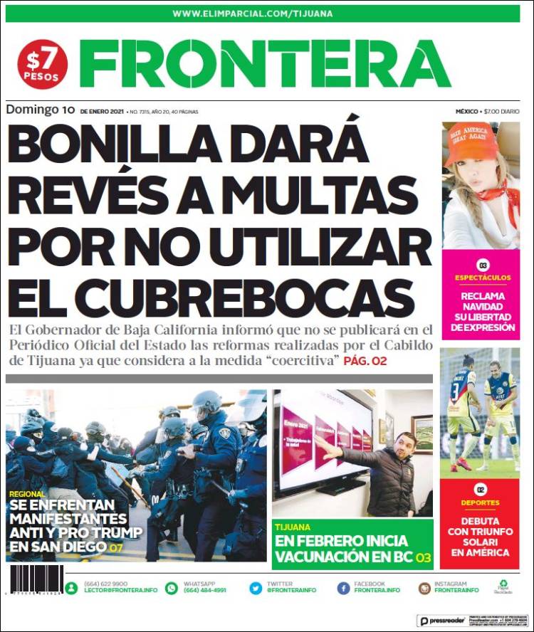 Portada de Frontera (México)