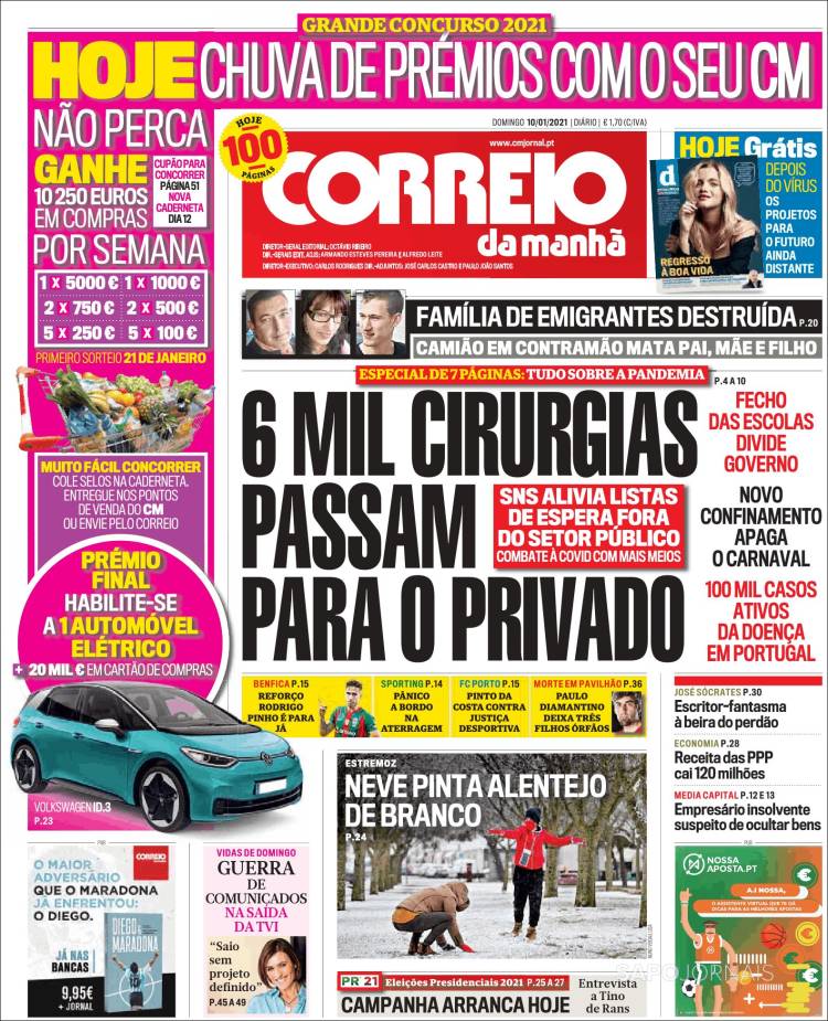 Portada de Correio da Manhã (Portugal)