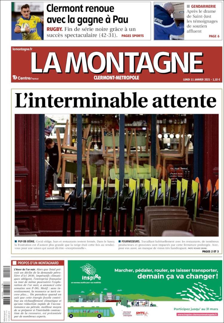 Portada de La Montagne (Francia)