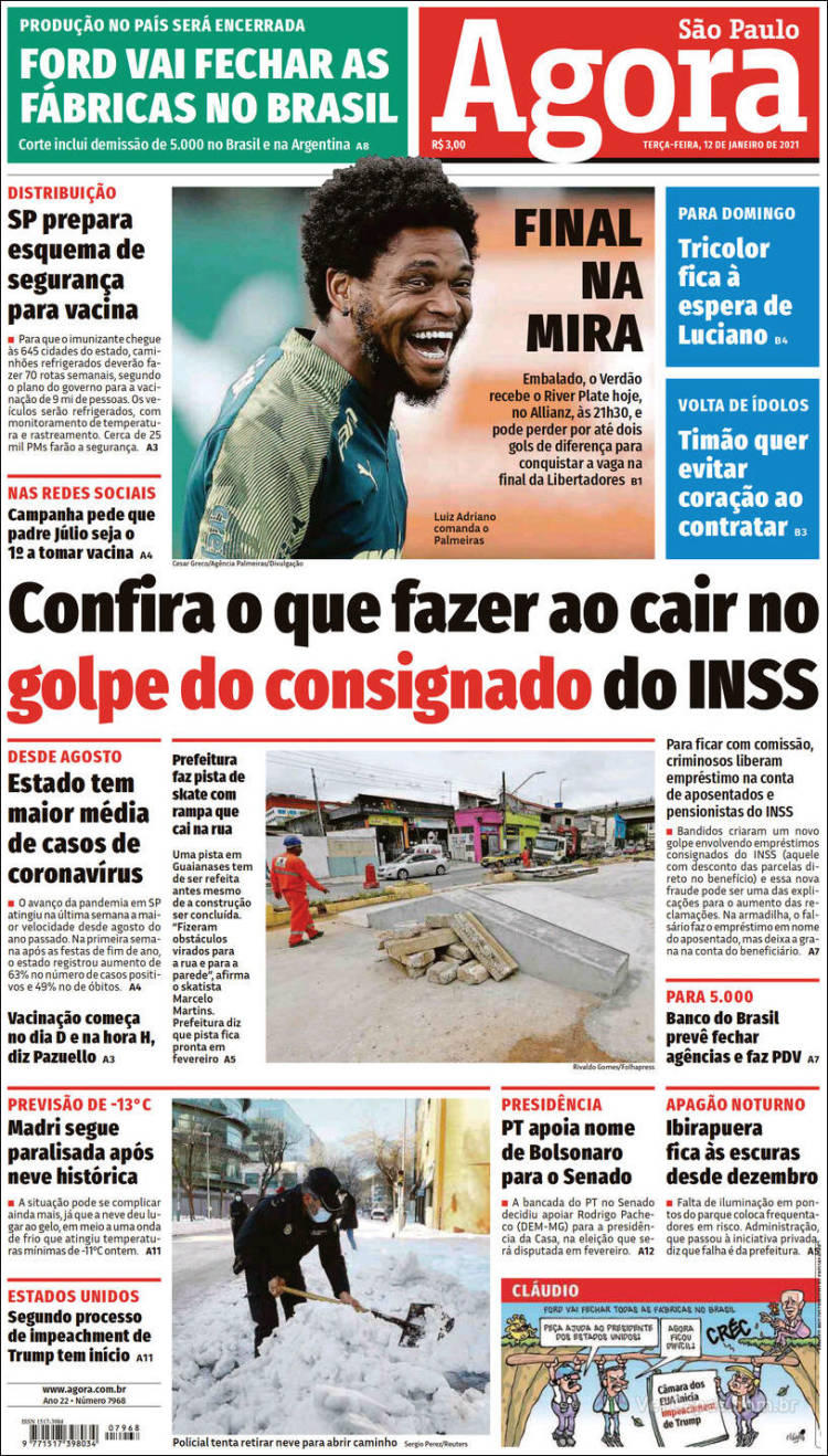 Portada de Agora São Paulo (Brasil)
