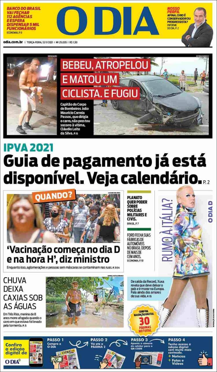 Portada de O Dia (Brasil)