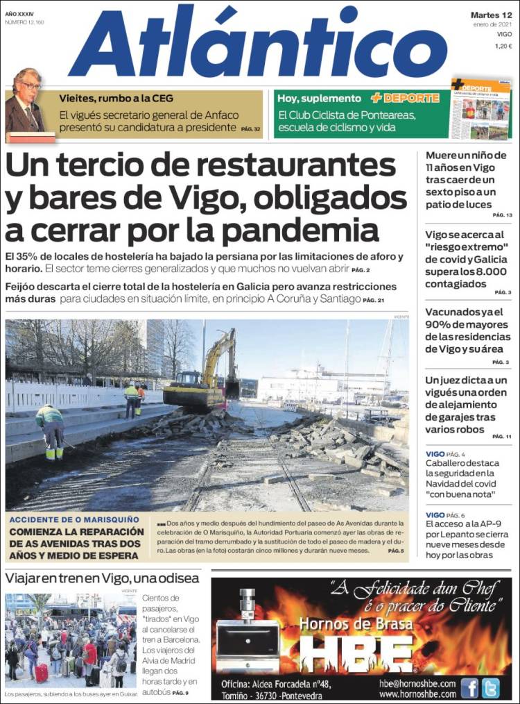 Portada de Atlántico Diario (Spain)