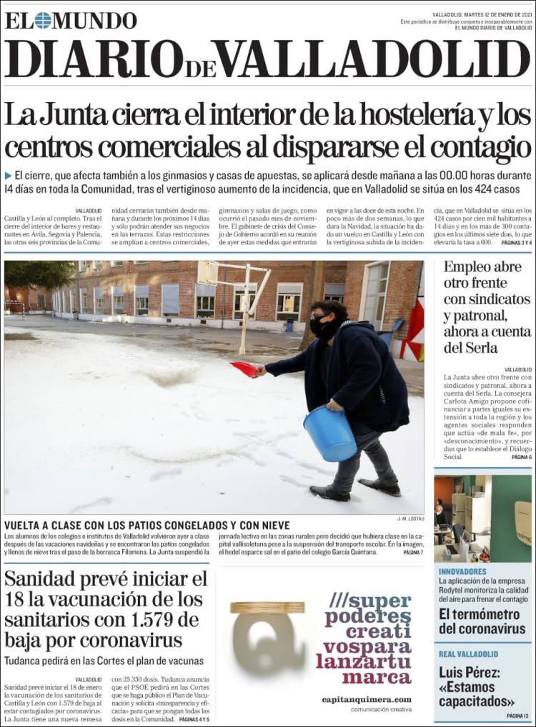 Portada de Diario de Valladolid (Espagne)