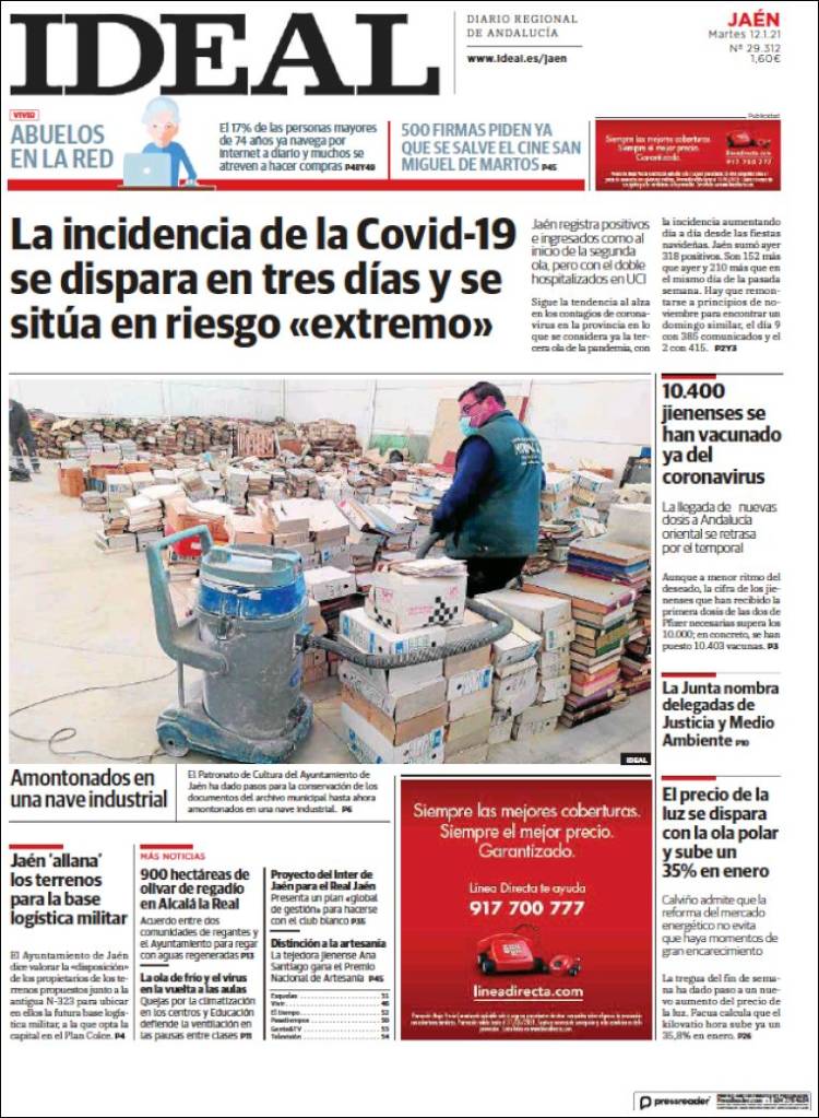 Portada de El Ideal de Jaén (España)