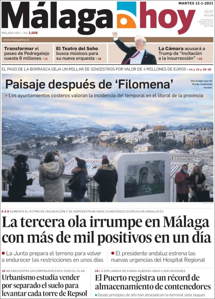Portada de Málaga Hoy (Espagne)