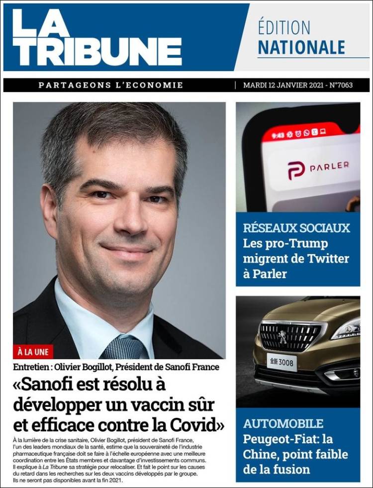 Portada de La Tribune (France)