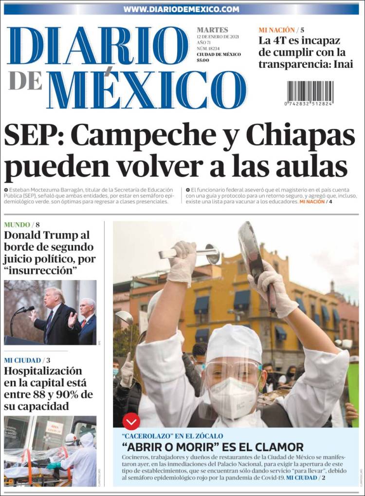 Compartir 13+ imagen periodicos de mexico portadas