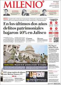 Portada de Milenio - Jalisco (Mexique)