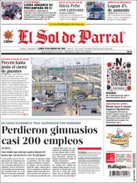 Portada de El Sol de Parral (México)