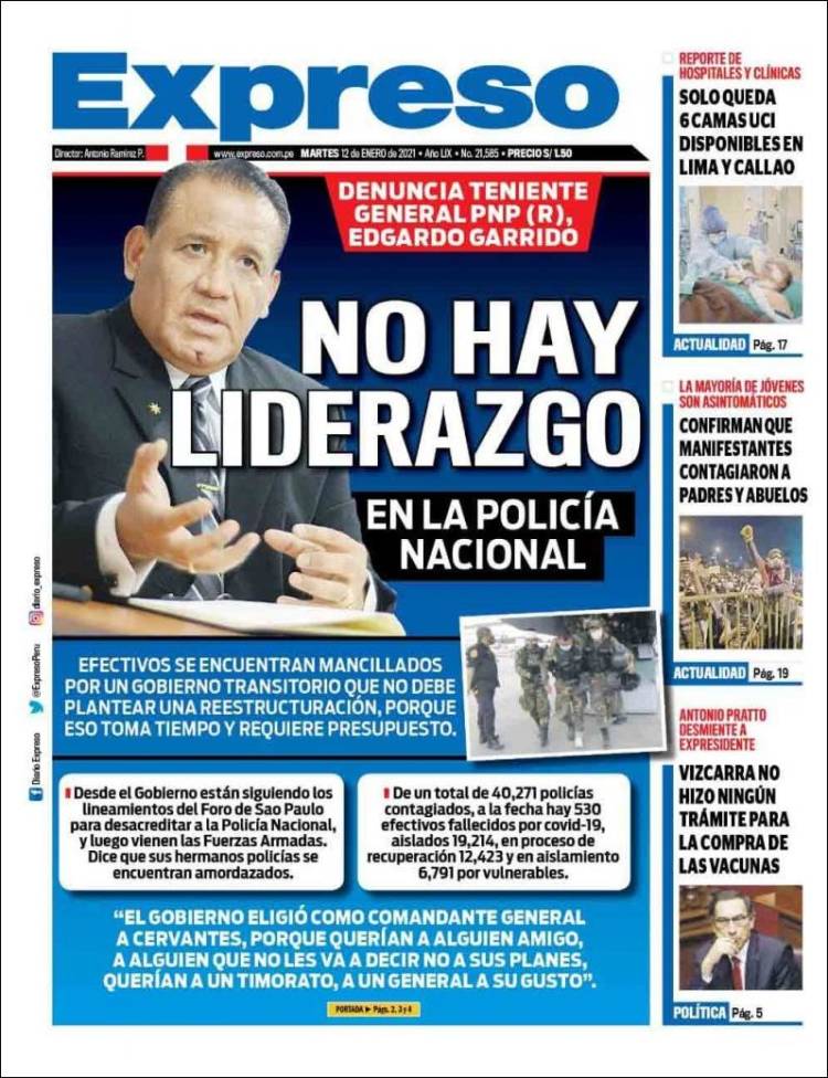 Portada de Expreso (Peru)