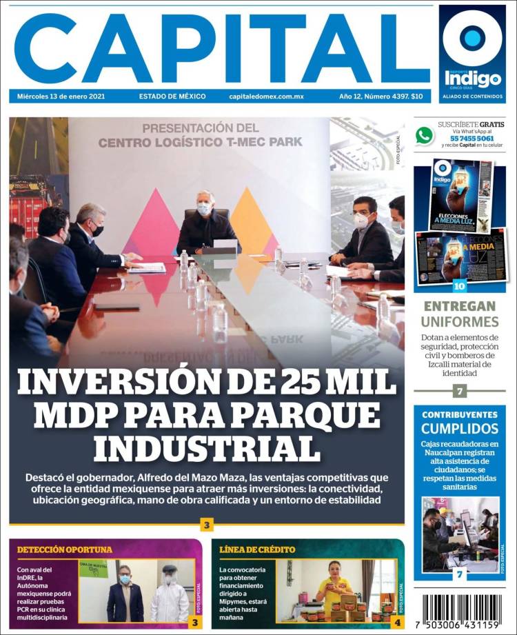 Portada de Capital México (México)