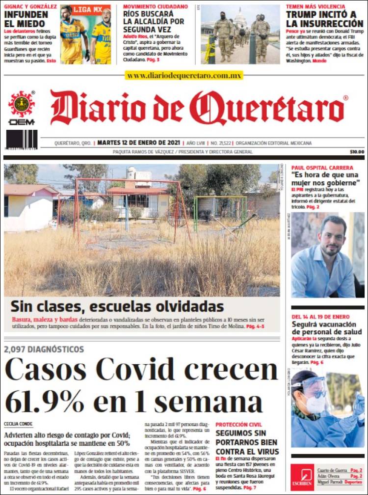 Portada de Diario de Querétaro (México)