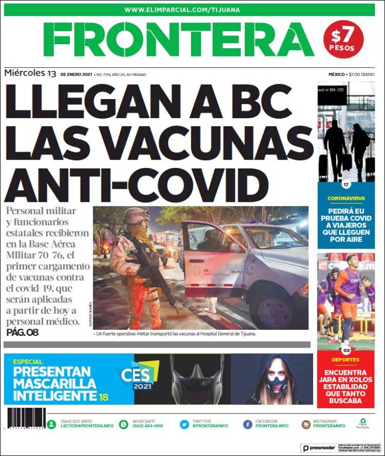 Portada de Frontera (México)