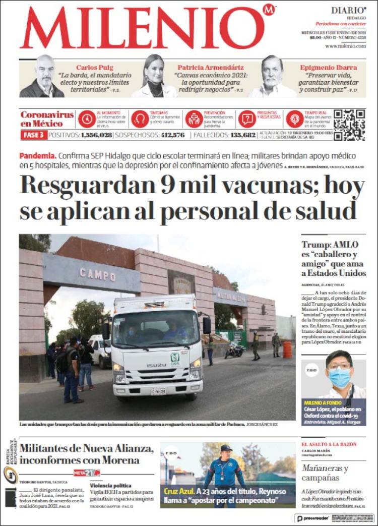 Portada de Milenio de Hidalgo (México)