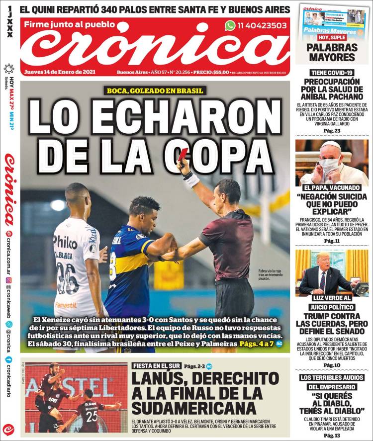 Portada de Crónica (Argentina)