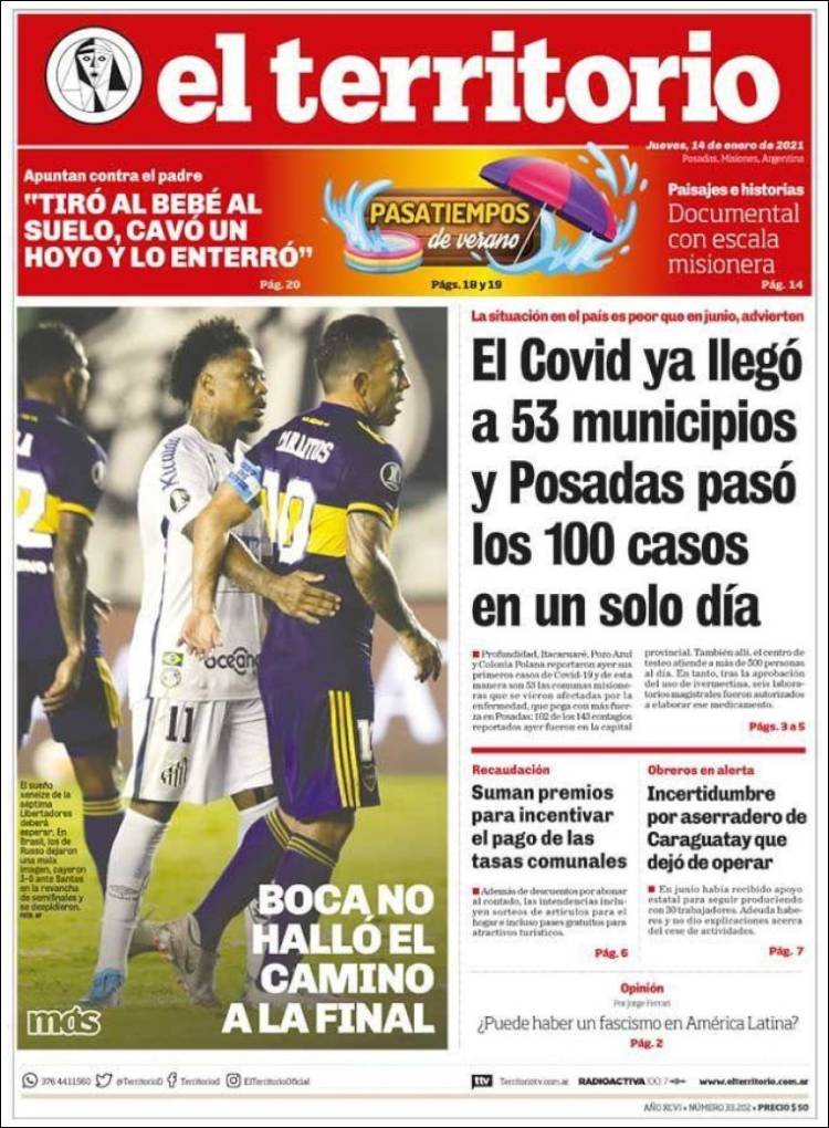 Portada de El Territorio (Argentina)