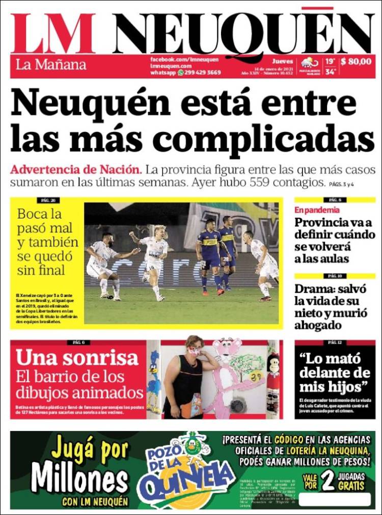 Portada de La Mañanade Neuquén (Argentina)