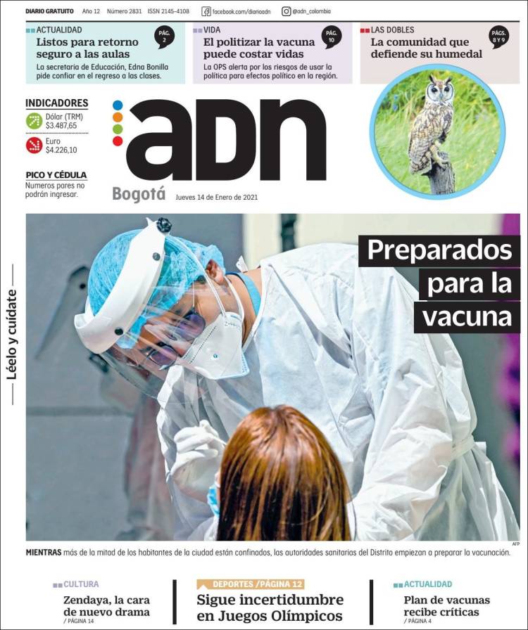 Portada de ADN - Bogotá (Colombia)