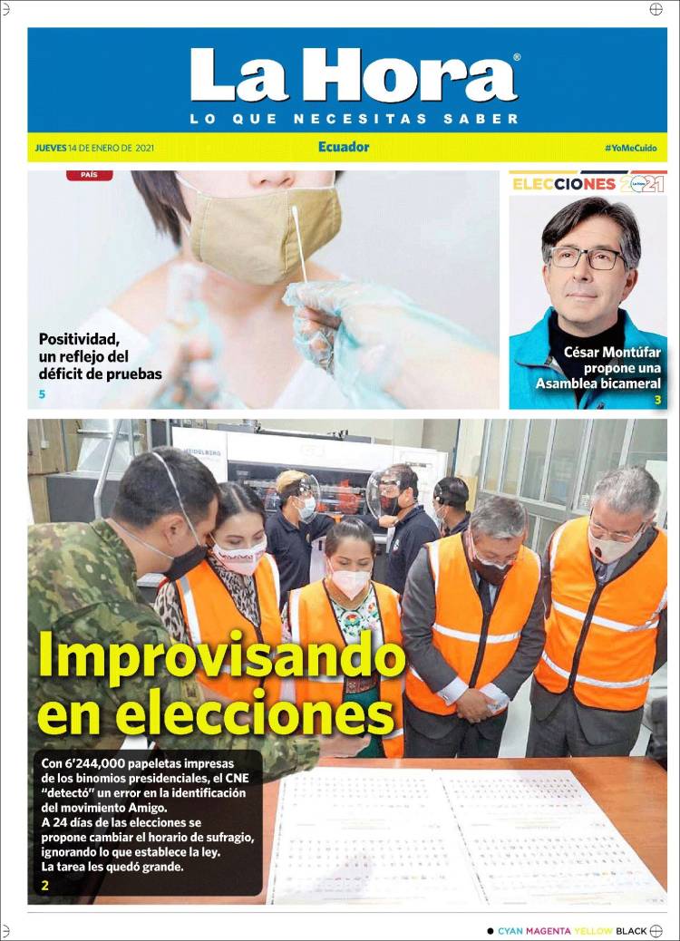 Portada de La Hora - Ecuador (Ecuador)