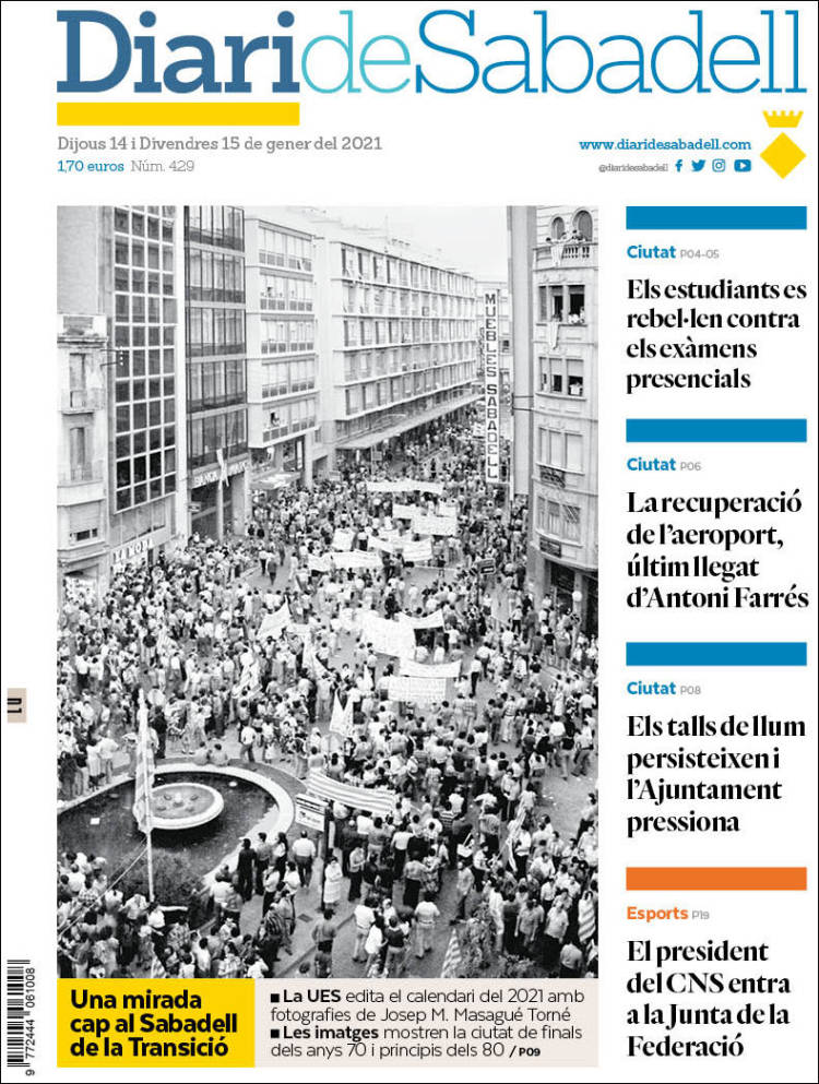 Portada de Diari de Sabadell (Espa&ntilde;a)