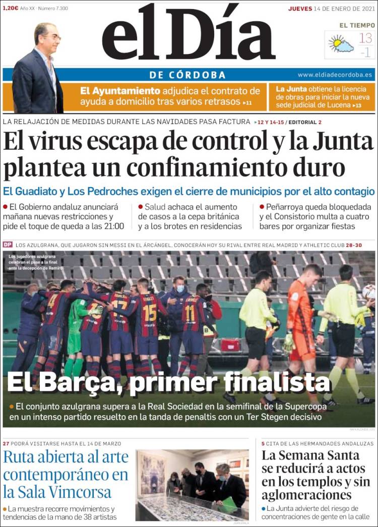 Portada de El Día de Córdoba (Espa&ntilde;a)