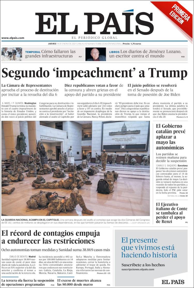 Portada de El País (Espa&ntilde;a)