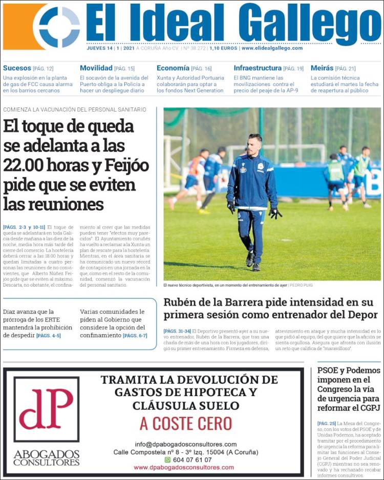 Portada de El Ideal Gallego (Espa&ntilde;a)