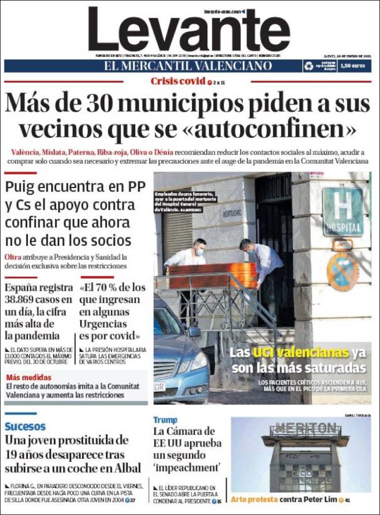 Portada de Levante (Espa&ntilde;a)