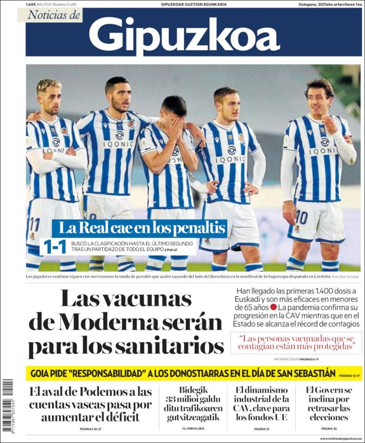 Portada de Noticias de Gipuzkoa (Espa&ntilde;a)