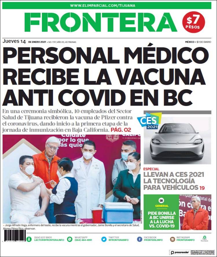 Portada de Frontera (México)