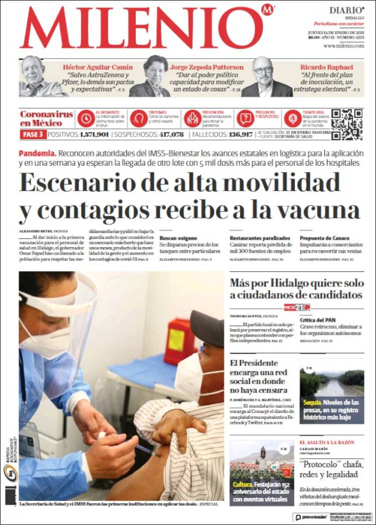 Portada de Milenio de Hidalgo (México)