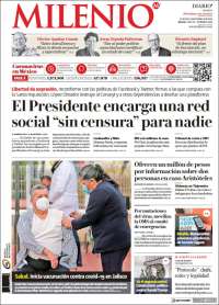 Portada de Milenio - Jalisco (México)