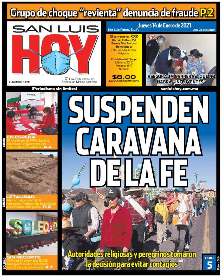 Portada de San Luis Hoy (México)