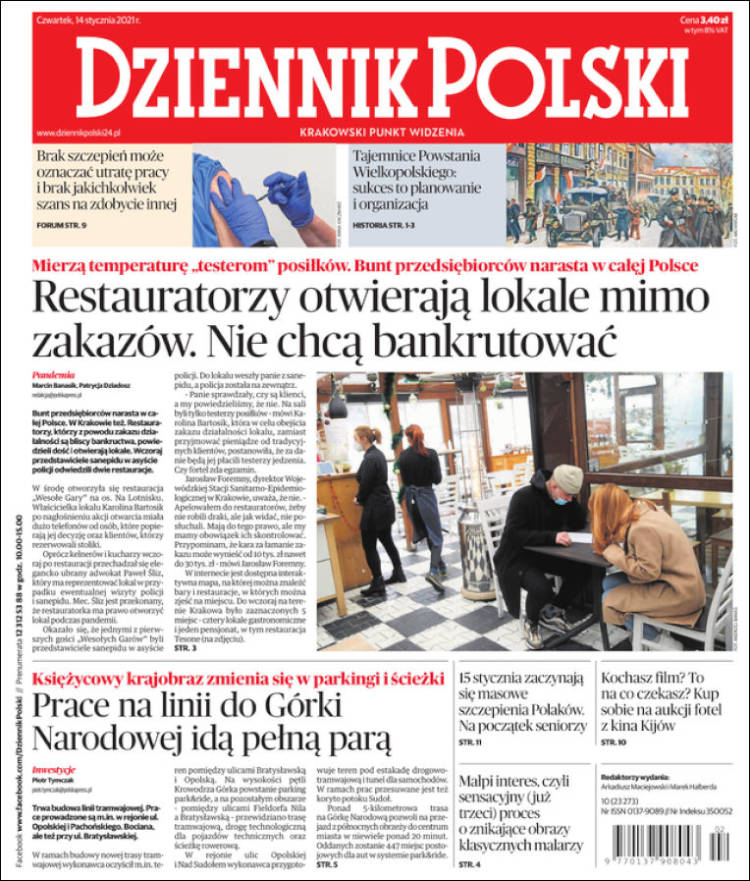 Portada de Dziennik (Polonia)