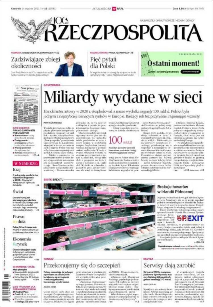 Portada de Rzeczpospolita (Polonia)