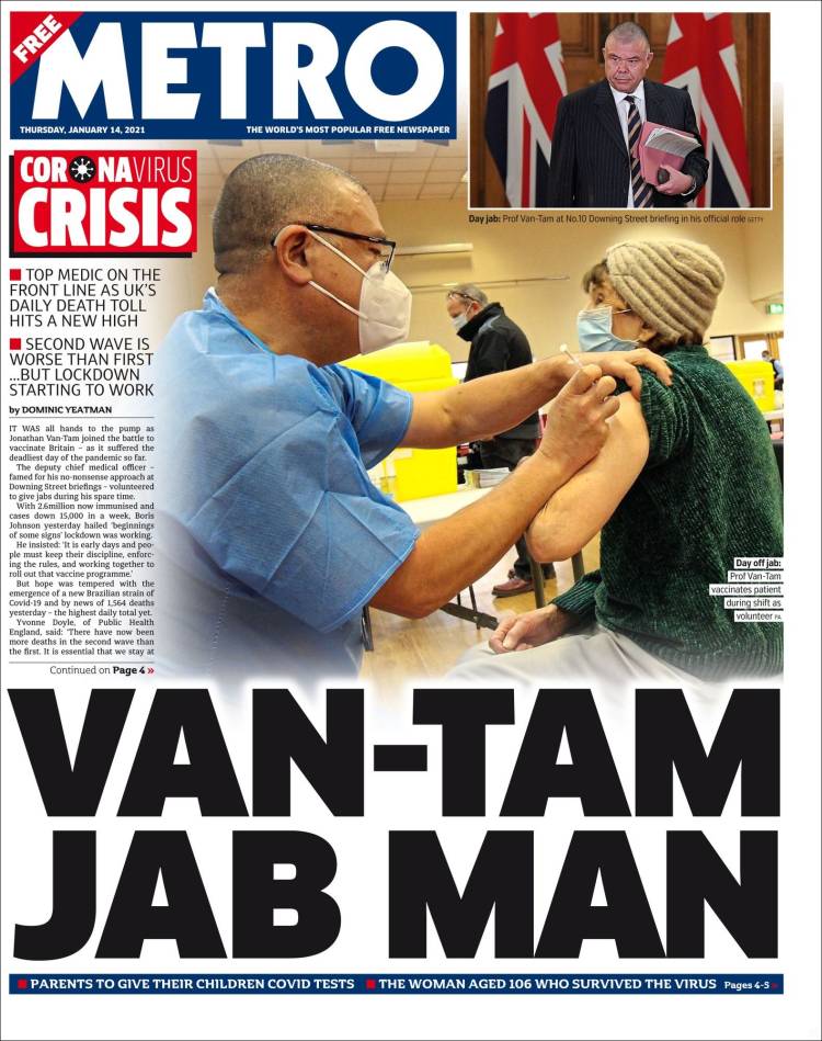 Portada de Metro (Reino Unido)