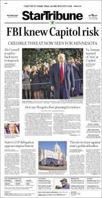 Portada de Star Tribune (USA)