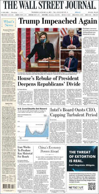 Portada de Wall Street Journal (USA)