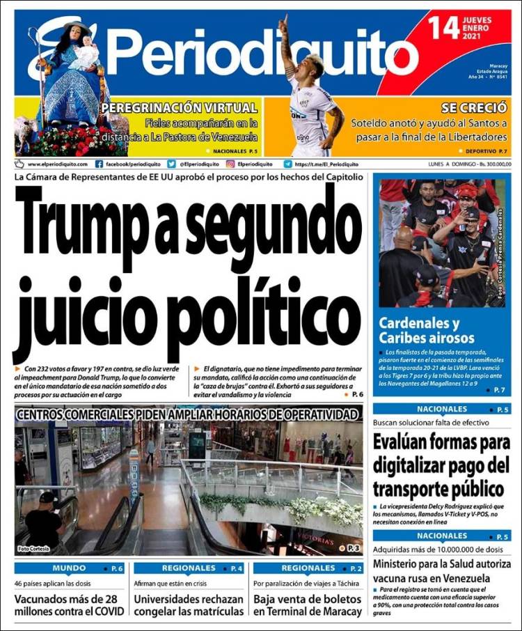 Portada de Periodiquito de Aragua (Venezuela)