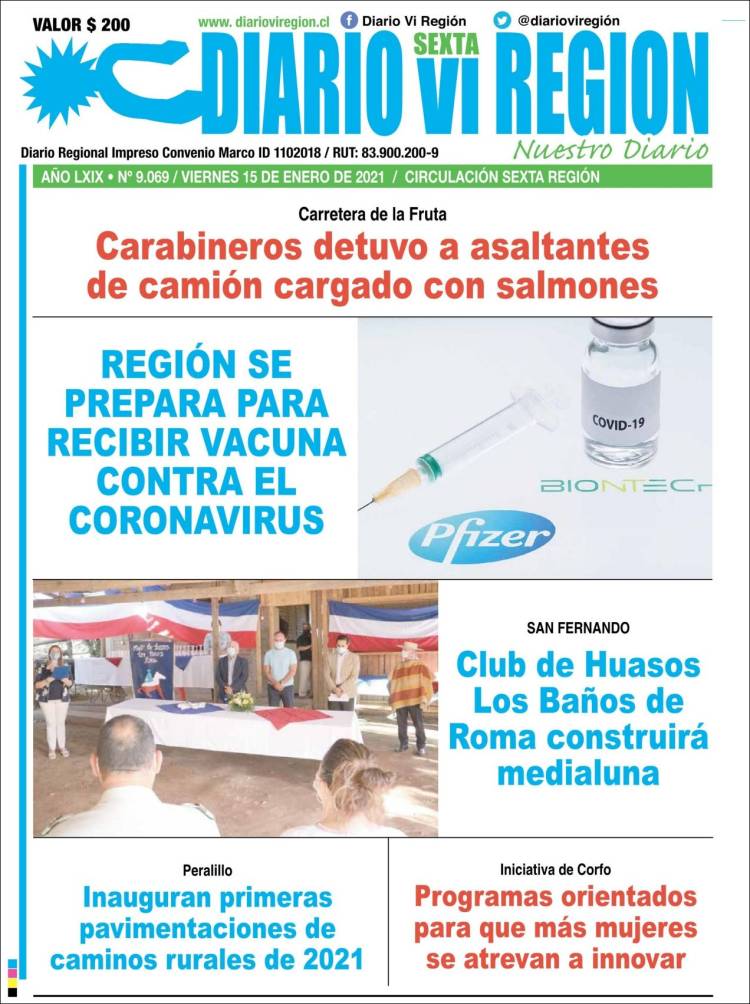 Portada de Diario VI Región (Chile)