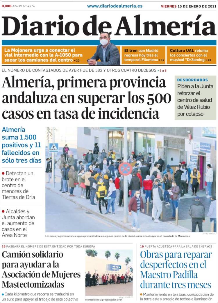 Portada de Diario de Almería (España)