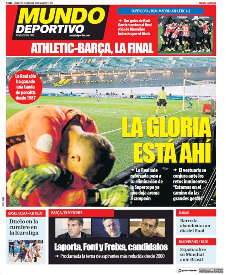 Portada de Mundo Deportivo Gipuzkoa (España)