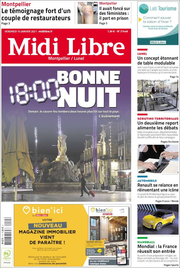 Portada de Midi Libre (France)