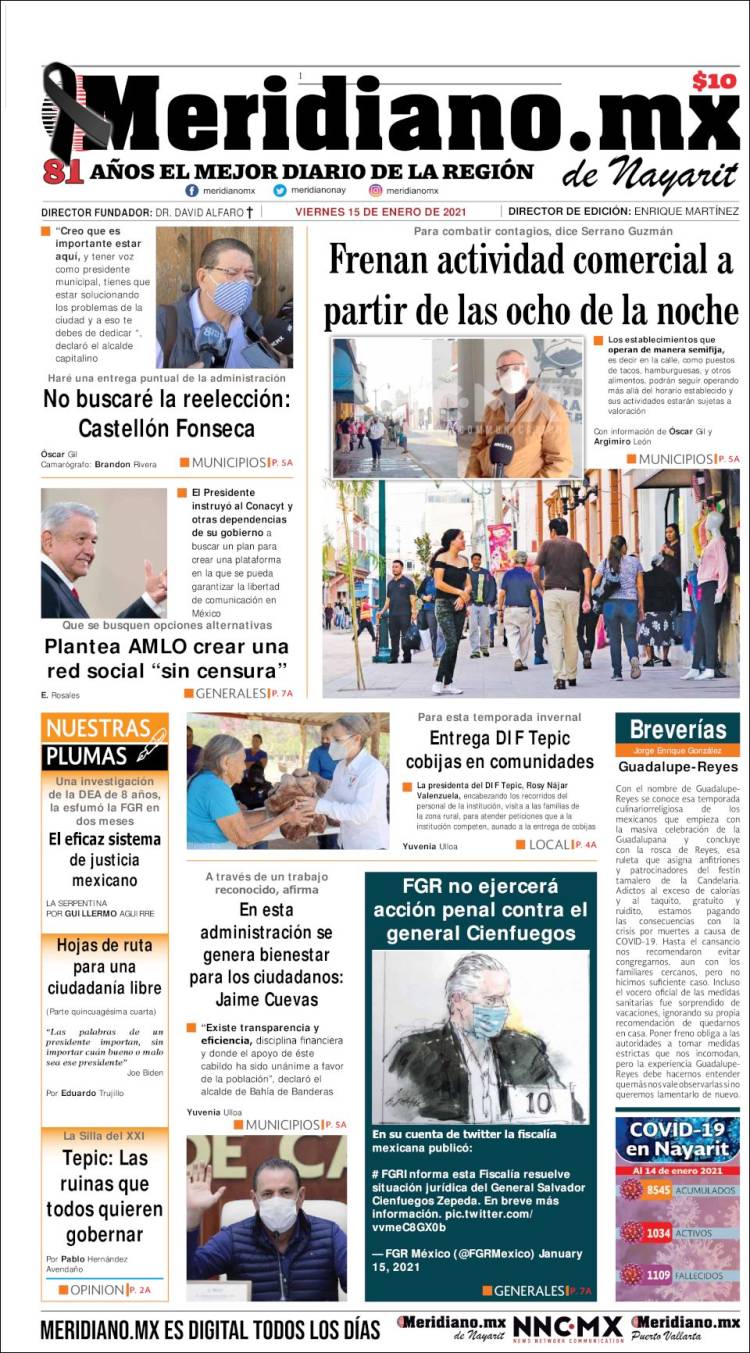 Portada de Meridiano (México)