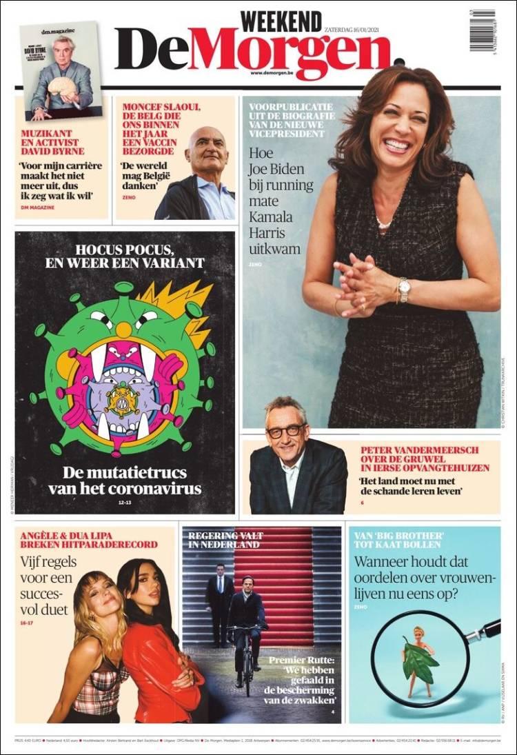 Portada de De Morgen (B&eacute;lgica)