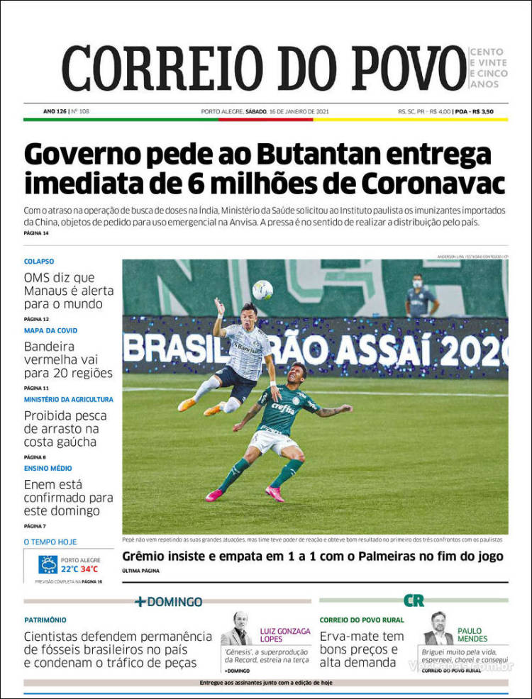 Portada de Correio Do Povo (Brasil)